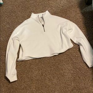 American eagle cropped zip up sweater